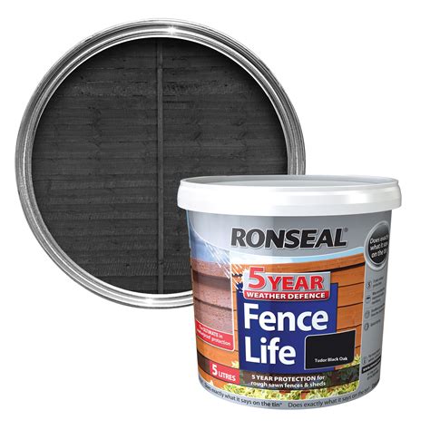 ronseal fence paint tudor black.